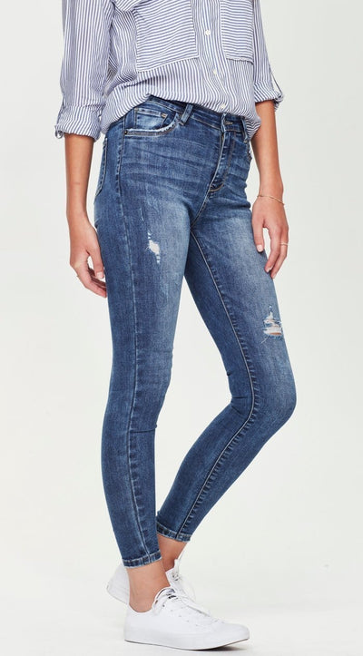 Junkfood Jeans | Reagan Tall Stuff Jean | Dark Blue