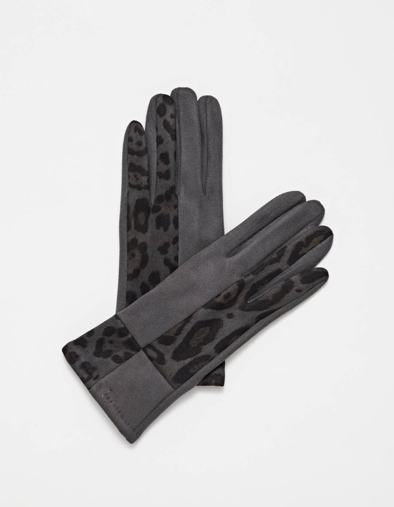 Stella + Gemma | Gloves | Grey Leopard Block