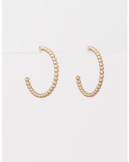 Stella + Gemma | Earrings | Gold Bead Hoop