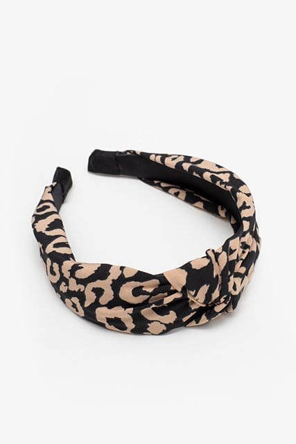 Antler | Knot Cheetah Headband | Wheat