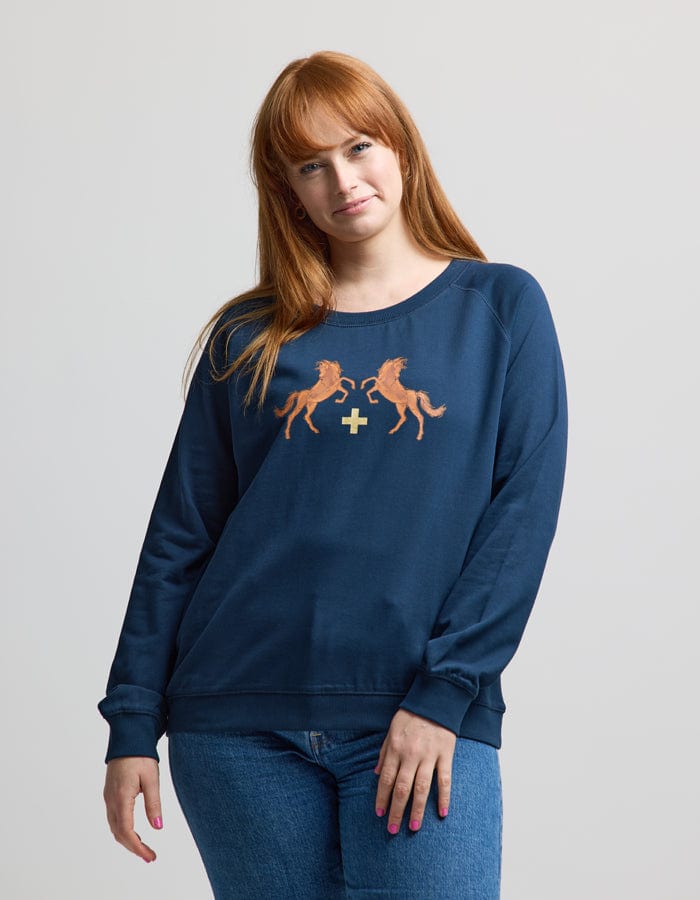 Stella + Gemma | Sweater | Navy Horses