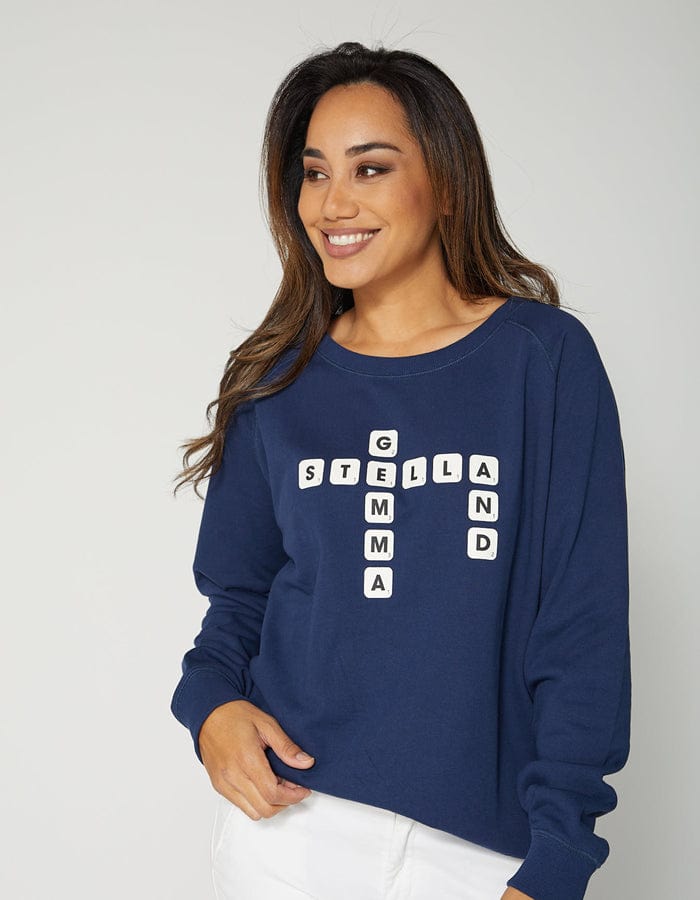 Stella + Gemma | Sweater | Navy Scrabble Logo