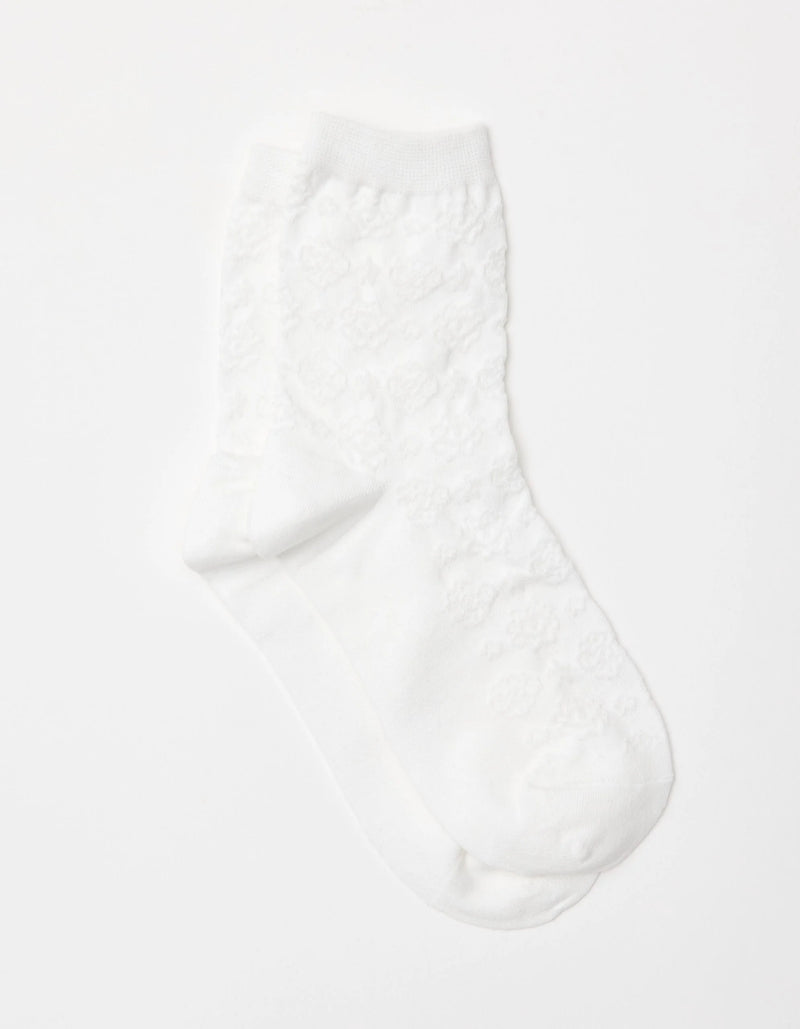 Stella + Gemma | Socks | White Texture
