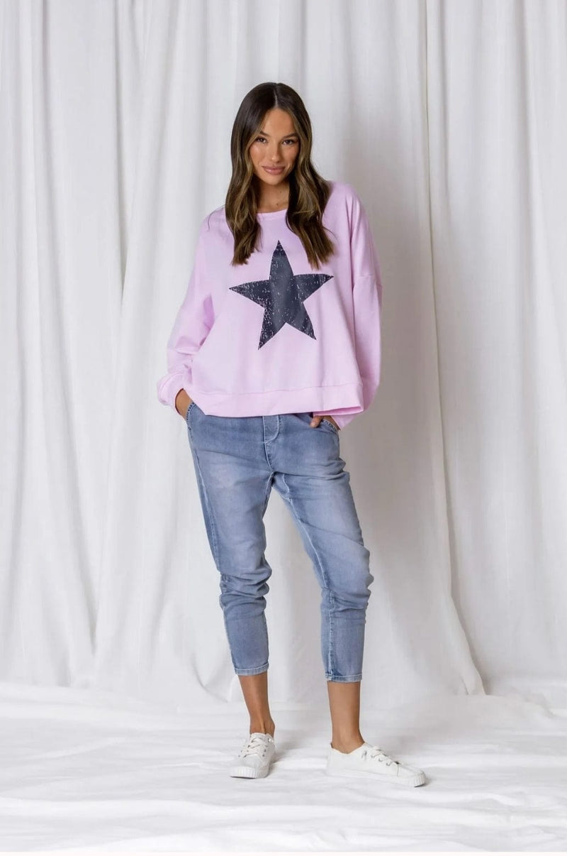 Love Lily The Label | Sadie Sweater | Pink/Black