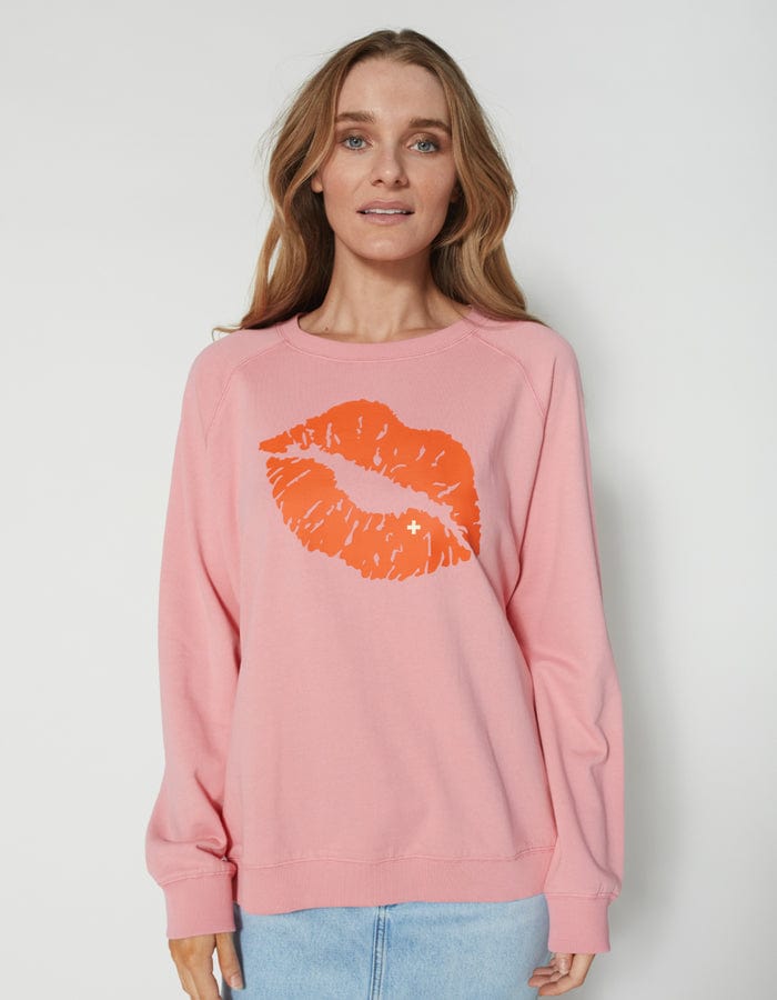 Stella + Gemma | Sweater | Bubblegum with Coral Lips