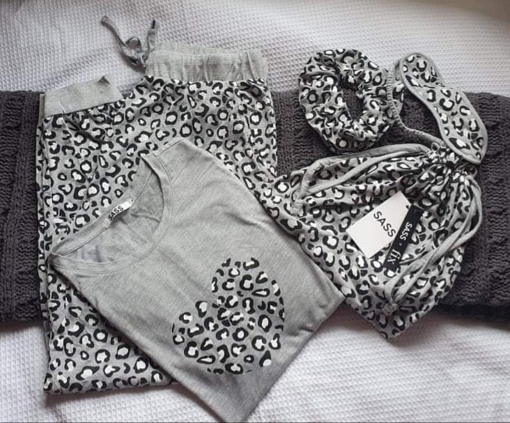 Fix Fashion by Sass | PJ Set | Grey Marle Leopard