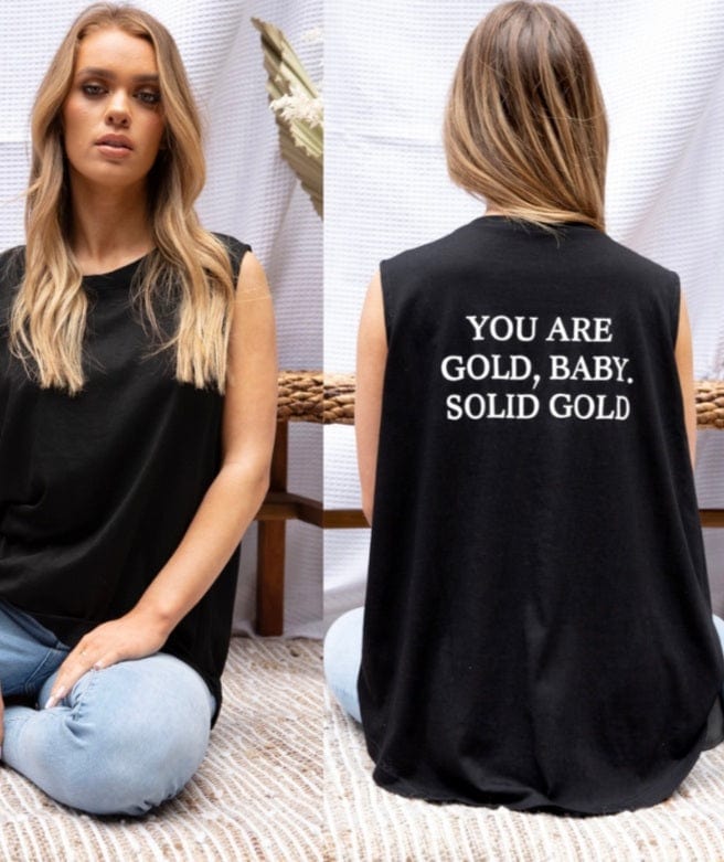 Love Lily The Label | Solid Gold Tank | Black