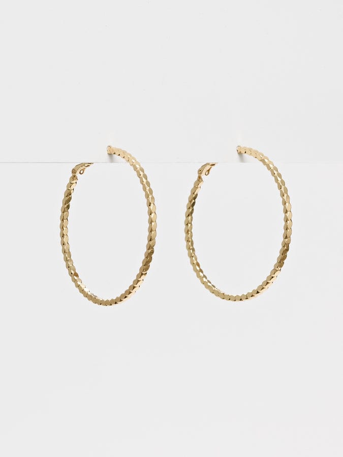 Stella + Gemma | Earrings | Gold Textured Hoop