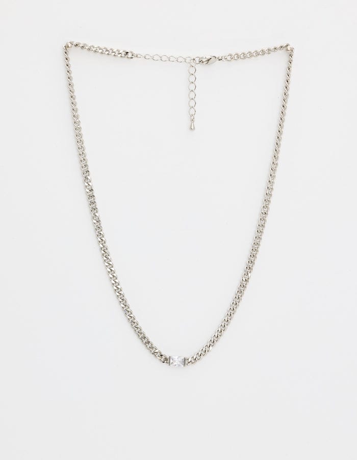 Stella + Gemma | Necklace | Silver Chain with Crystal