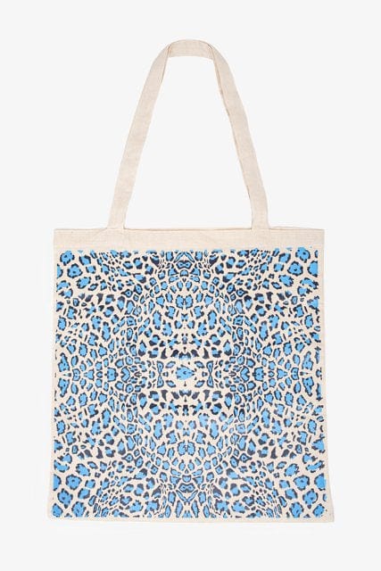 Antler | Cotton Tote Bag | Blue Leopard
