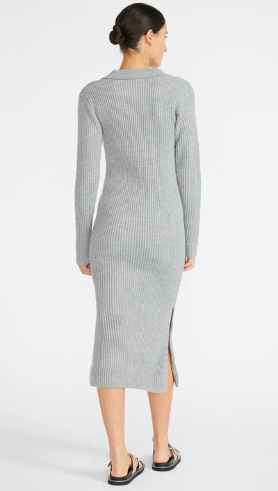 Staple The Label | Ivy Knit Midi Dress | Grey Marle