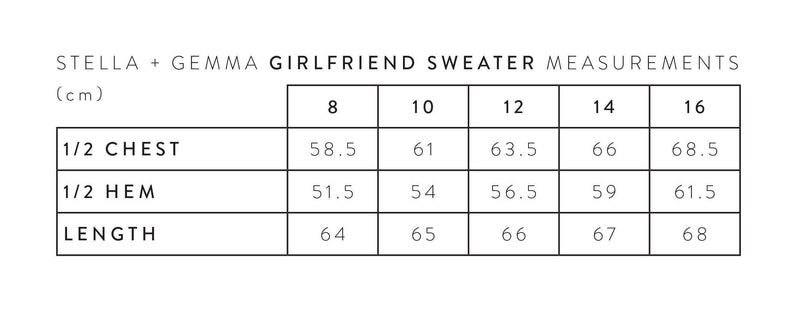 Stella + Gemma | Girlfriend Sweater | Emerald Navy Spot