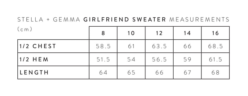 Stella + Gemma | Powder Gold Spot Girlfriend Sweater | Cream