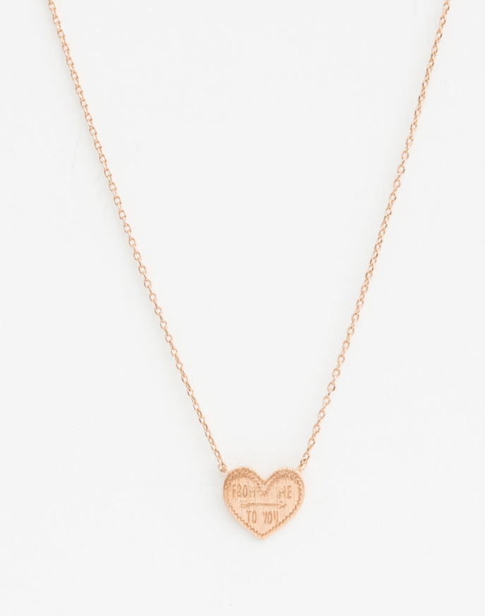 Stella + Gemma | Heart From Me Necklace | Rose Gold