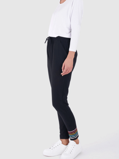 Betty Basics | Jade Pant | Black/Rainbow