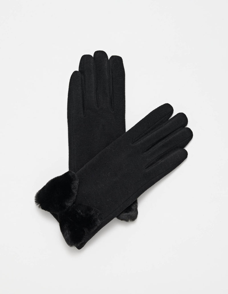 Stella + Gemma | Gloves | Black with Bow
