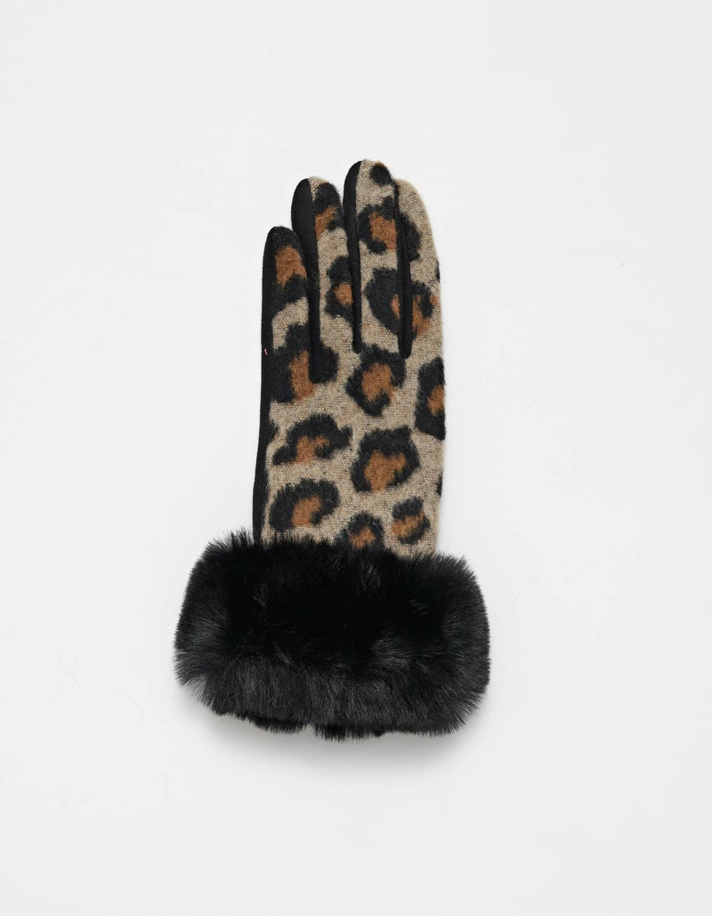 Stella + Gemma | Gloves | Leopard with Fur
