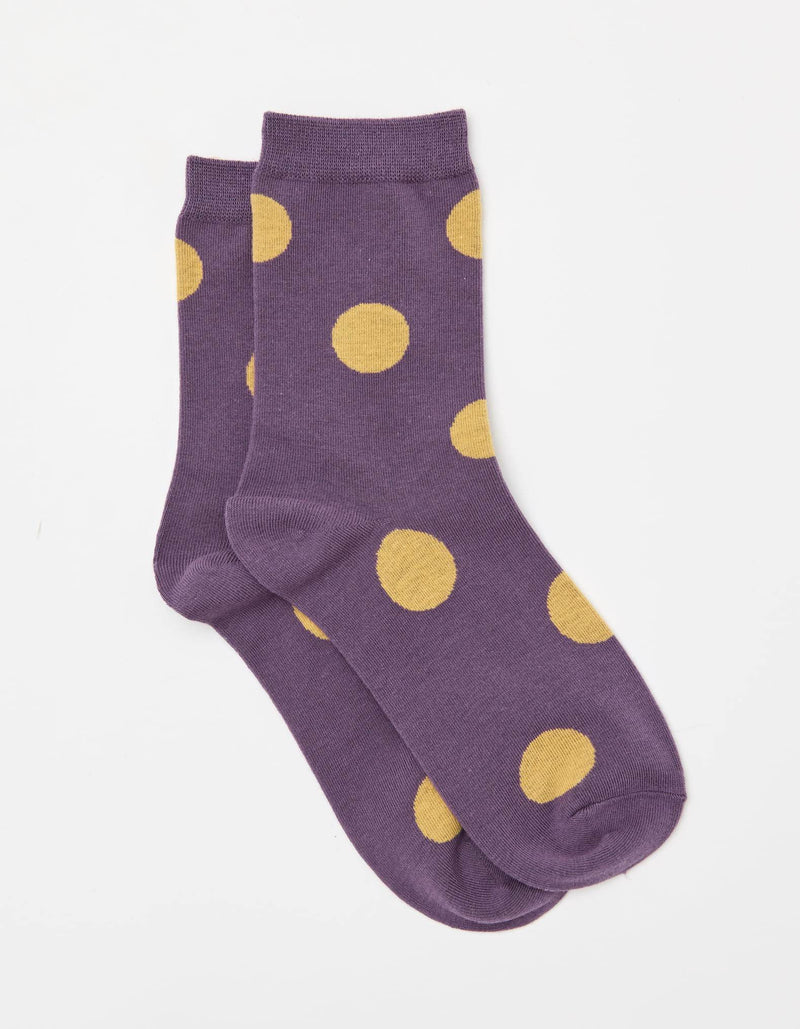 Stella + Gemma | Socks | Purple w/Lemon Spot