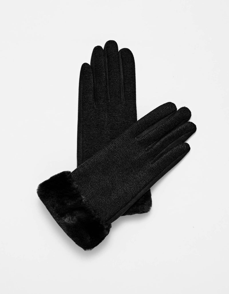 Stella + Gemma | Gloves | Black with Fur