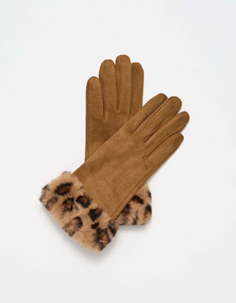 Stella + Gemma | Gloves | Ginger w Leopard Fur